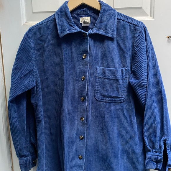 Blue LL Bean Comfort corduroy shirt, small - Picture 1 of 5